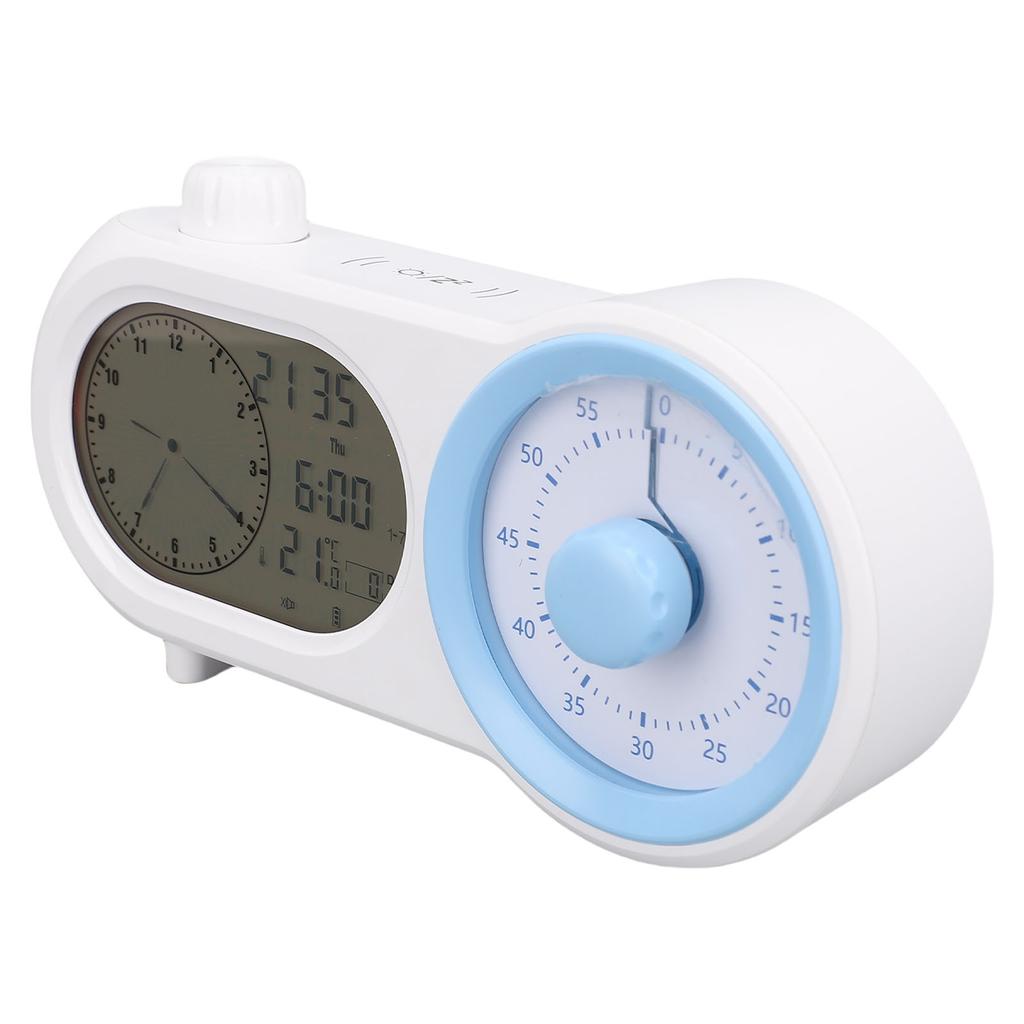 Digital Alarm Clock Visual Timing and Countdown Manager Rechargeable LCD Display Screen Electronic C