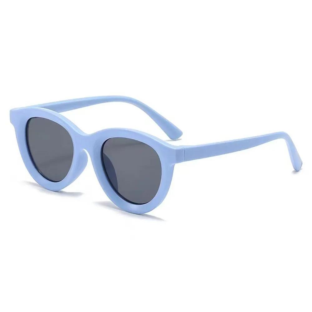 Stylish Vintage Retro Children Sunglasses UV Protection Soft Silicone Frame Shades Candy Color Children's Sun Eyeglasses for Boys  Girls