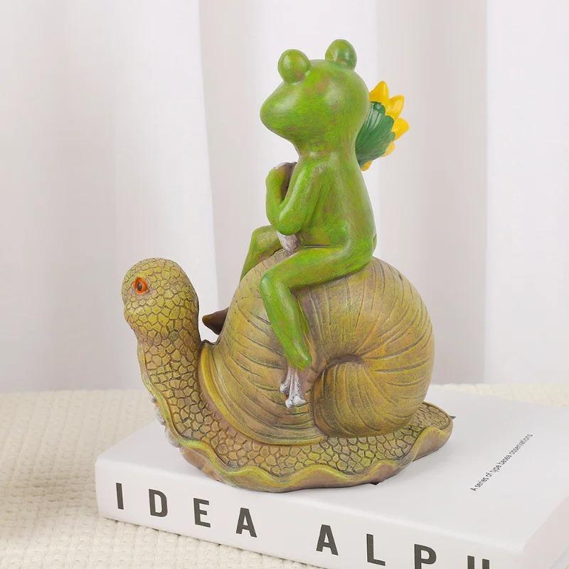 Umbrelă transfrontalieră broască rășină meșteșuguri dormitor pat amuzant masă decor grădină gazon peisaj acasă accesorii înger