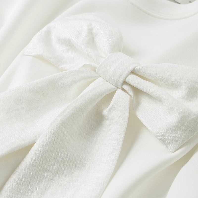 Chuyu Women's 2025 Summer Oversized Bowknot T-Shirt