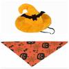 With Bat Spider Halloween Dog Bandana Hat Set Yellow Pet Headgear  Pet Dress Up Supplies