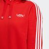 adidas Moletom Neo W Artist Estampado com Capuz Esportivo Feminino Vermelho GS2573