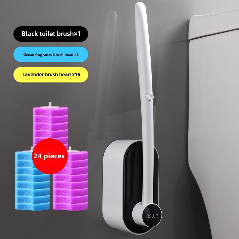 Настенный одноразовый набор туалетной щетки со сменной самоочищающейся головкой
