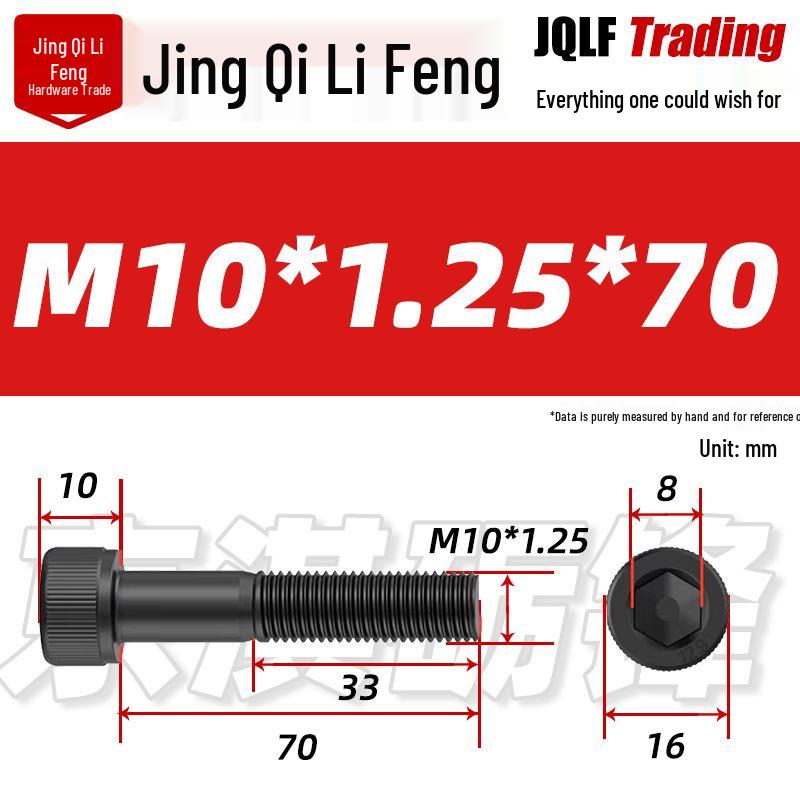 12.9 Grade Medium Tooth Hex Bolt, Half Thread, M10-M36, High-Strength Screw