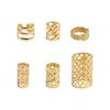 90PCS Dread Locks Hollow Out Hair Ring Hair Braiding Gold and Silver Dreadlocks Beads Headwear Charm Hair Braid Tubes Men