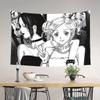 Black and White Anime Girls Tapestry Manga Art Wall Hanging Japanese Cartoon Decor Bedroom Dorm Room Fashion Statement