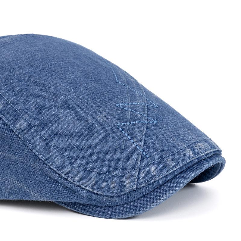 Denim Beret Men's Forward Cap Spring Autumn Peaked Cap