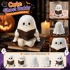 Resin Ghost Figurine Reading Book Desktop Ornament Creative Miniature Ghost Craft for Office Home Holiday Decor