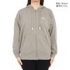 Adidas Word Sweatshirt JSY18 Silver Pebble Size M Women's Full-Zip Hoodie, (IM8737),