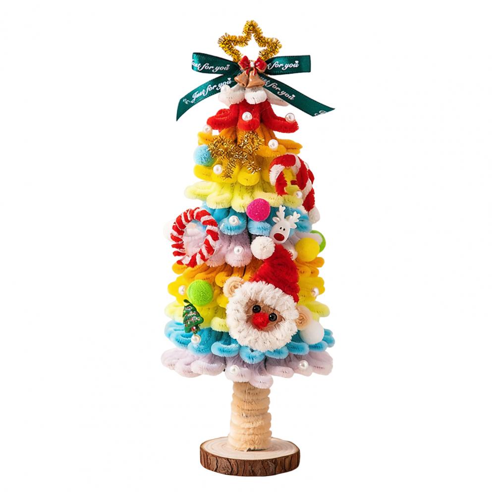DIY Christmas Tree Kit with Light String Festive Desktop Decoration Warm Christmas Atmosphere Light New Year Gift