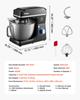 VEVOR Stand Mixer, 8.3QT Dough Mixer, 1400W 6+P Speeds Tilt-head Food Mixer with Stainless Steel Bowl, Dough Hook, Wire Whip, Flat Beater, Scraper