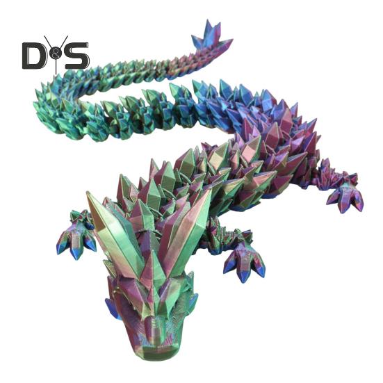 

3D-печатная китайская фигурка дракона с подвижными суставами, подвижная фигурка, летающий дракон, подвижная модель, игрушка-фиджет, настольное украшение, орнамент 30cm