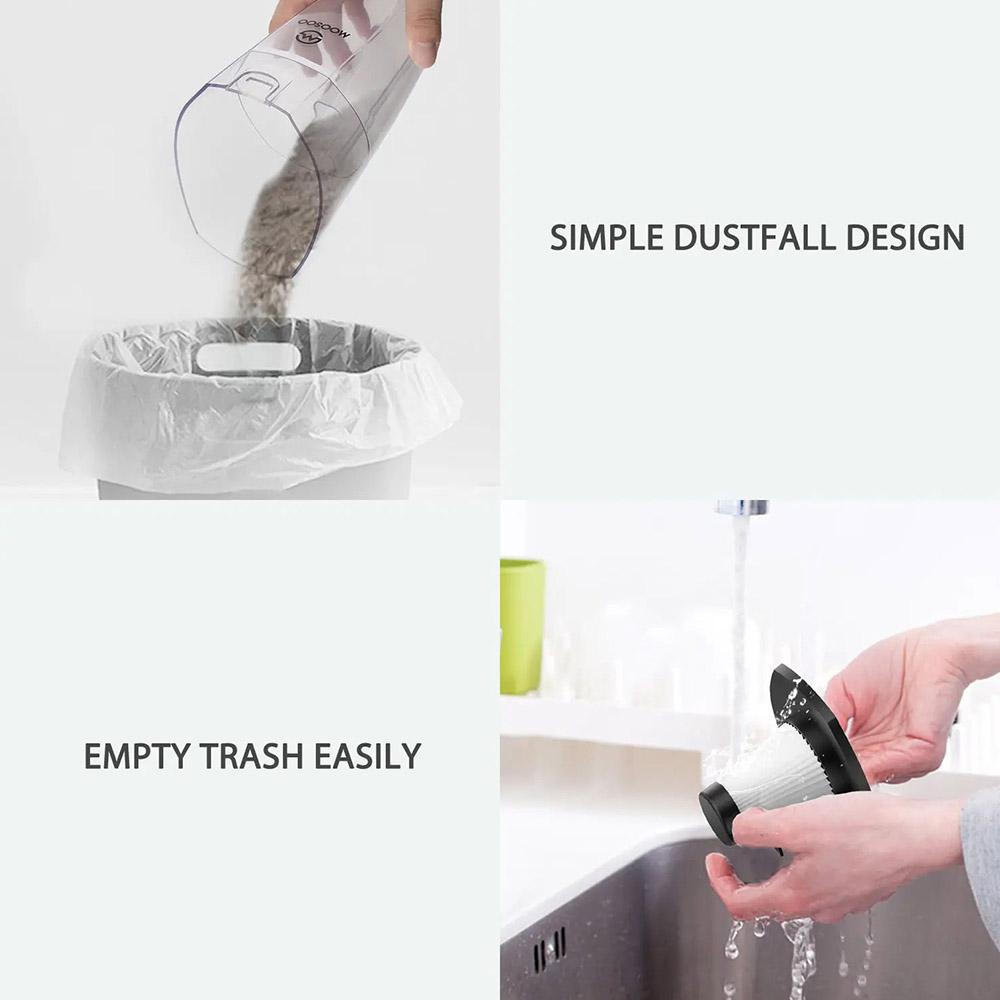 MOOSOO LT450 4-in-1 Corded Stick Vacuum Cleaner, 15kPa Powerful Suction, 0.8L Dust Cup, 4 Stages Filtration, Self-standing