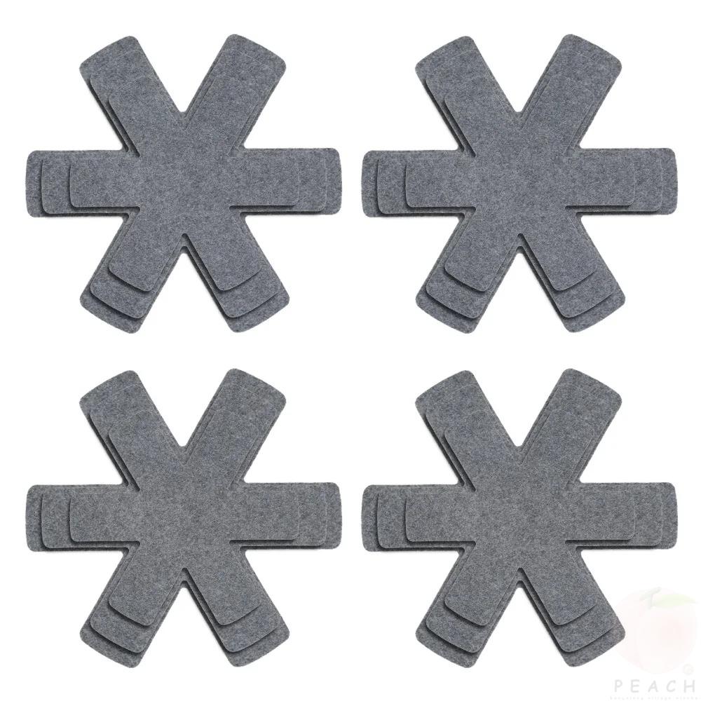 Pot and Pan Protectors 12Pcs Pot Dividers Pad Non-woven 3 Sizes Pans Separator Pads for Protecting Separators Pads Cookware