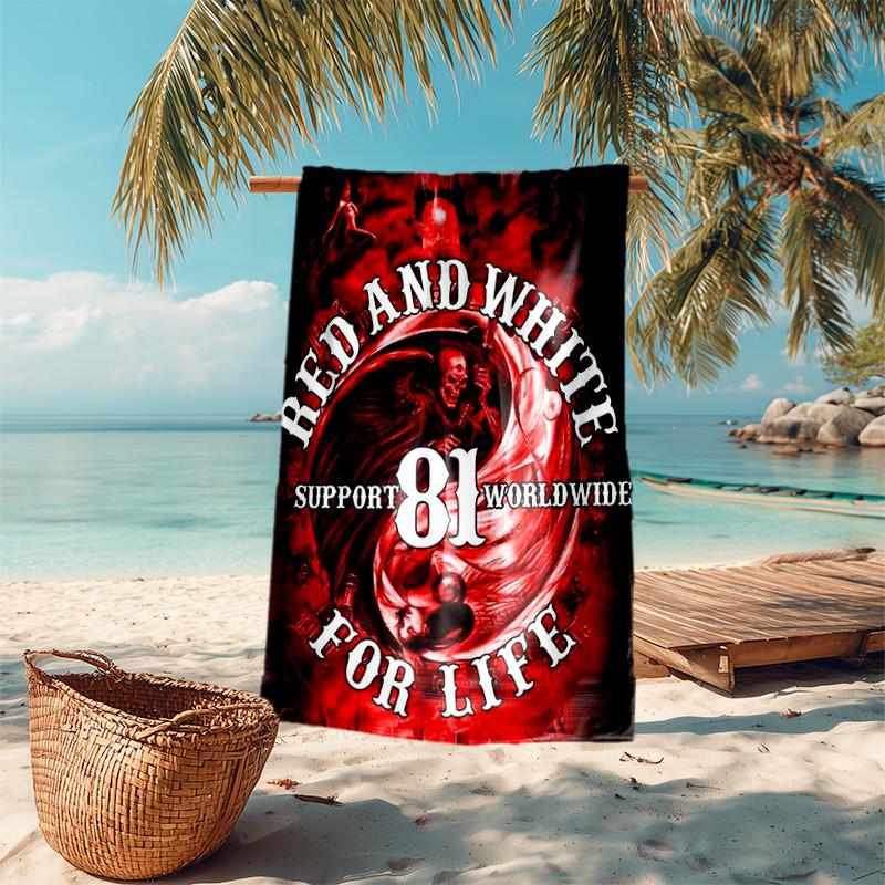 Gang Motorcycle enthusiasts Hells Angels Motorcycle Club beach towel outdoor camping vacation swimming beach towel outdoor absorbent bath towel Y8