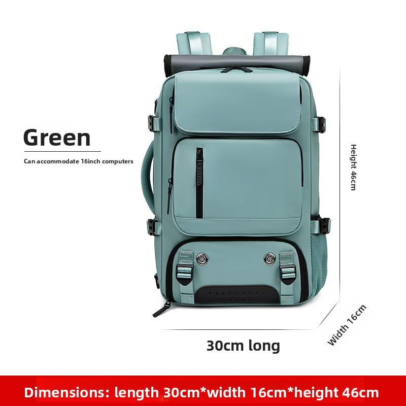 

Мужской дорожный рюкзак большой вместимости с отделением для обуви, сумка для ноутбука 17,3 дюйма, регулируемые плечевые лямки, несколько карманов на молнии 18 inch зелёный