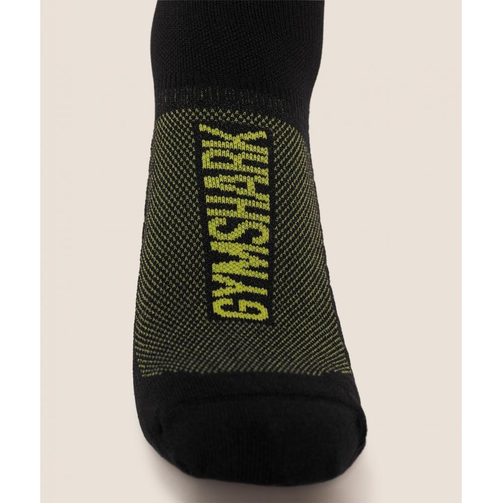Gymshark Graphic Single Pack Crew Running Sock Black I1c7h Bb2j