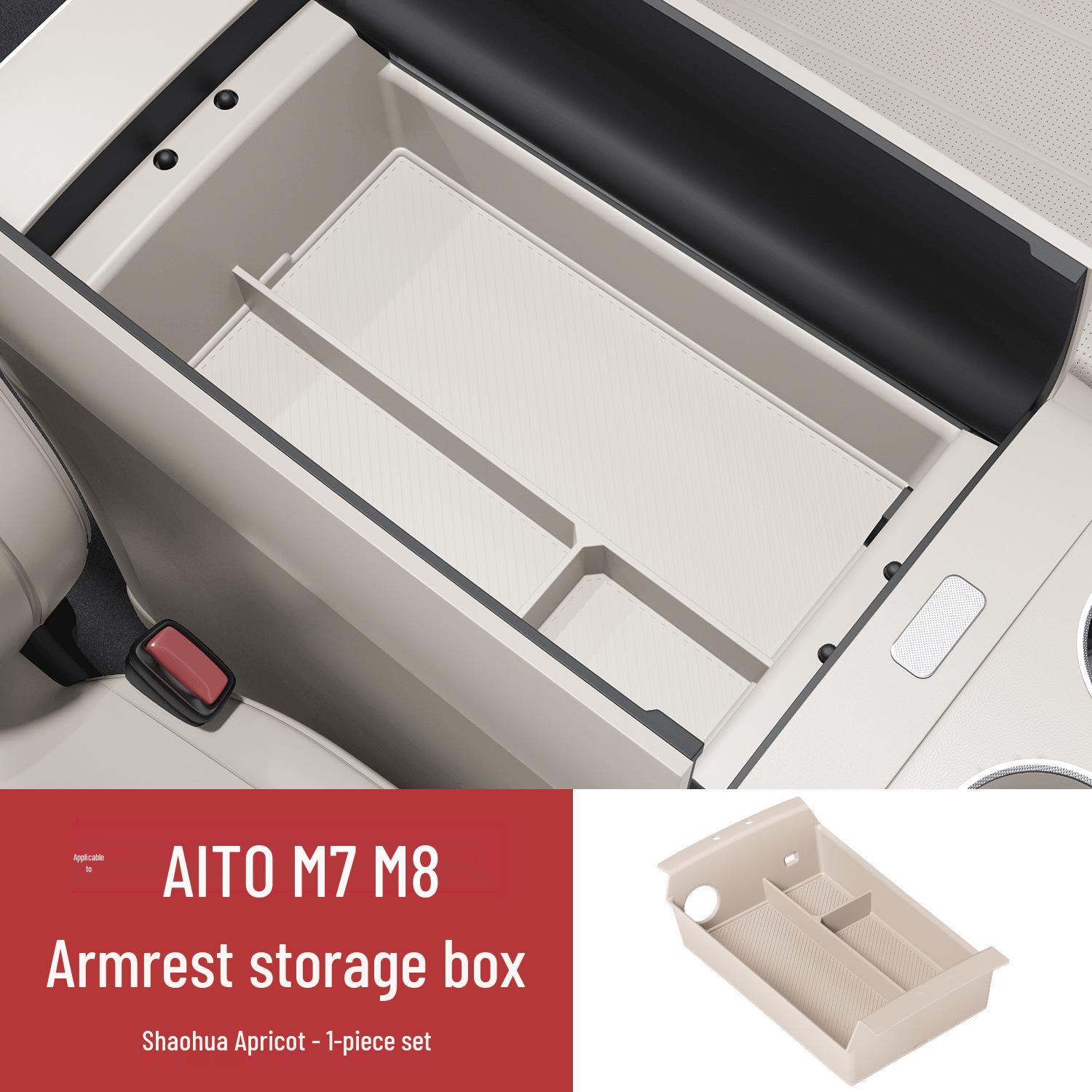 Silicone Partitioned Storage Box for AITO M7/M8/M9 Center Console Armrest