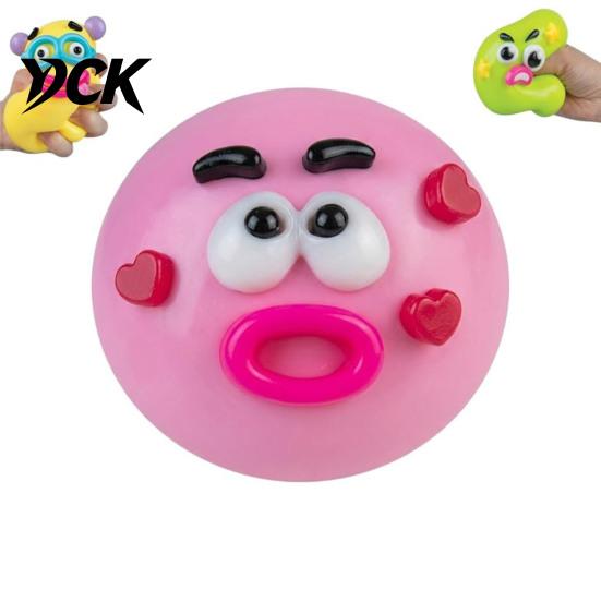 Portable Stress Reliever 1/2/5Pcs Dog Face Squeeze Toy, Moldable Slow Rise Cartoon Expression Relief Toy Ball, Relaxing Anxiety Relieving Fidget