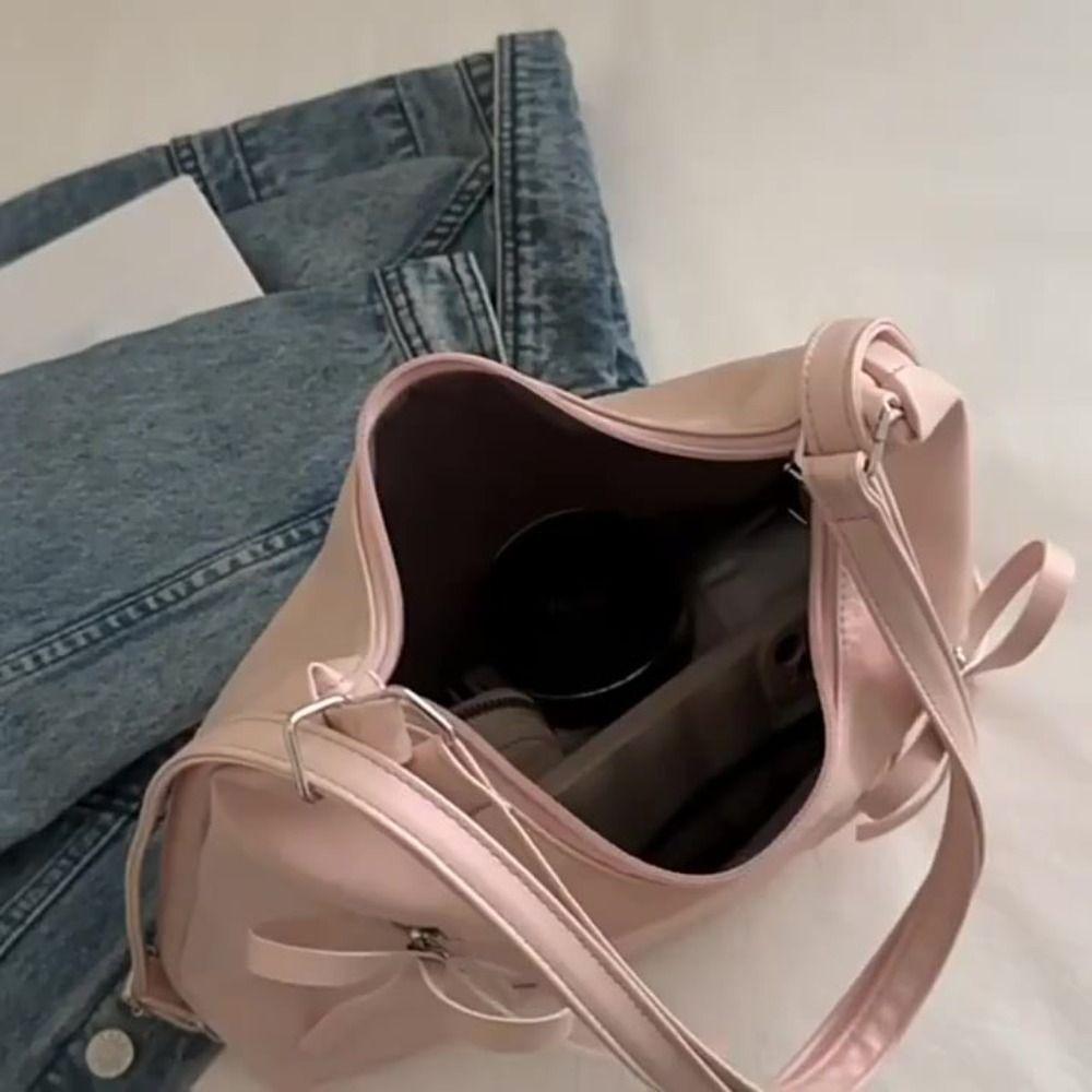 Korean Bows Armpit Bag Stylish Women's Handbags Fashion Bow Tote Bag  Commuting Bag