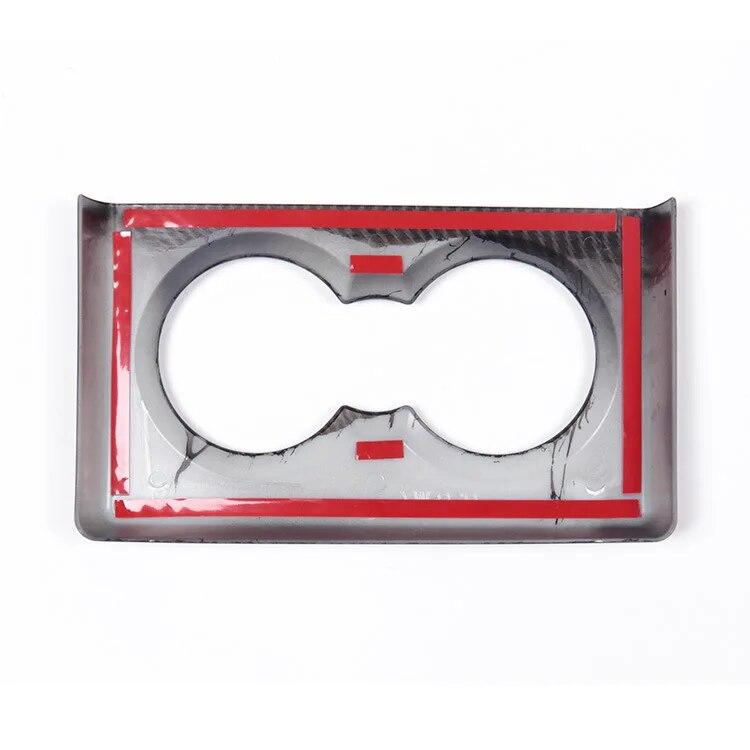 Car Styling Rear Drain Cup Holder Decorative Frame Sticker Fit For Alfa Romeo Giulia 2017 Auto Interior Accessories