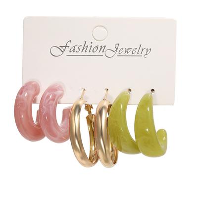 6 Paare/los Geometrische Kreuz Quaste Kristall Ohrringe Gold Farbe Set für Frauen Partei Schmuck Set Geschenke