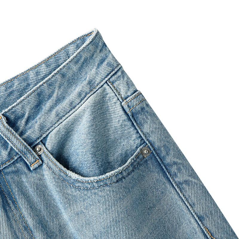 SIBASHE Women's High-Waist Washed Wide-Leg Jeans