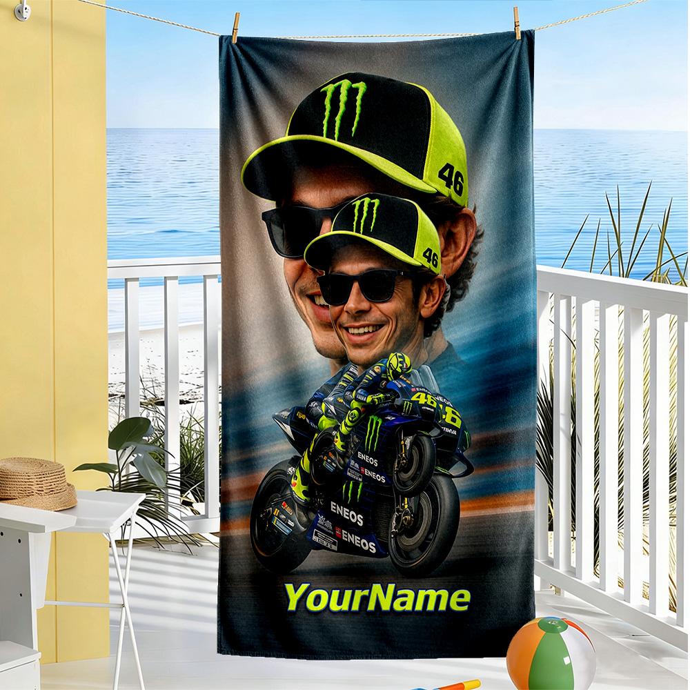 Doctor46 Customizable Name Beach Towel Quickdry Soft Microfiber Ideal For Travel Outdoor Swim Pool Yoga Surf Camping Hiking Gym Gift Holiday