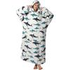 Wearable Blanket Hoodie for Adults Oversized Womens Blanket Hoodie Extra Long Blanket Hoodie with Big Pockets