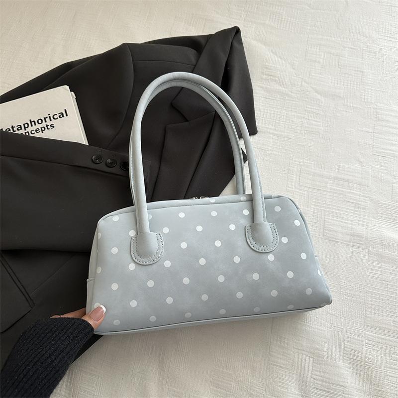 Women S Korean Style Polka Dot Underarm Handbag Casual Commuter Bag