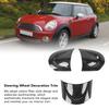 3Pcs/Set Car Steering Wheel Trim Carbon Fiber Look Interior Cover Sticker for Mini Cooper R54 R56 Clubman R55 Crossover R60