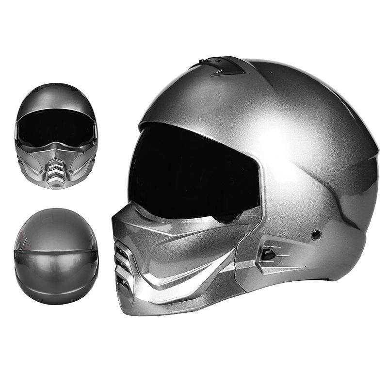 3C Certified Retro Full Face Electric Motorcycle Helmet for Men & Women - Four Seasons Half Helmet, Third Gen Scorpion Design