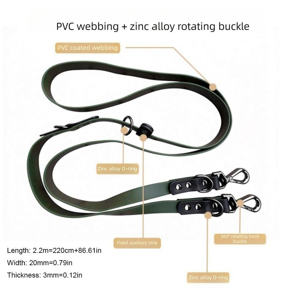 2 Hooks Dog Leash 2.2M Pet Traction Rope Easy To Clean Pet Double-ended Leash Pet Training