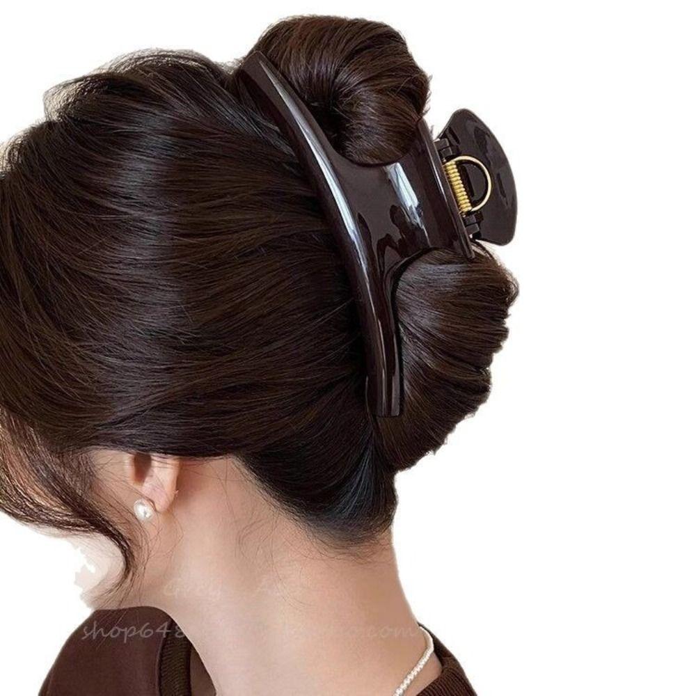 15cm Size Hair Claw Clip Arc Shaped Shark Clip Stylish Large Hair Clip  Women Use