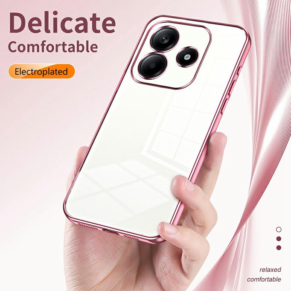 For Xiaomi Redmi Note 14 5G Case Electroplating Frame Soft TPU Phone Cover