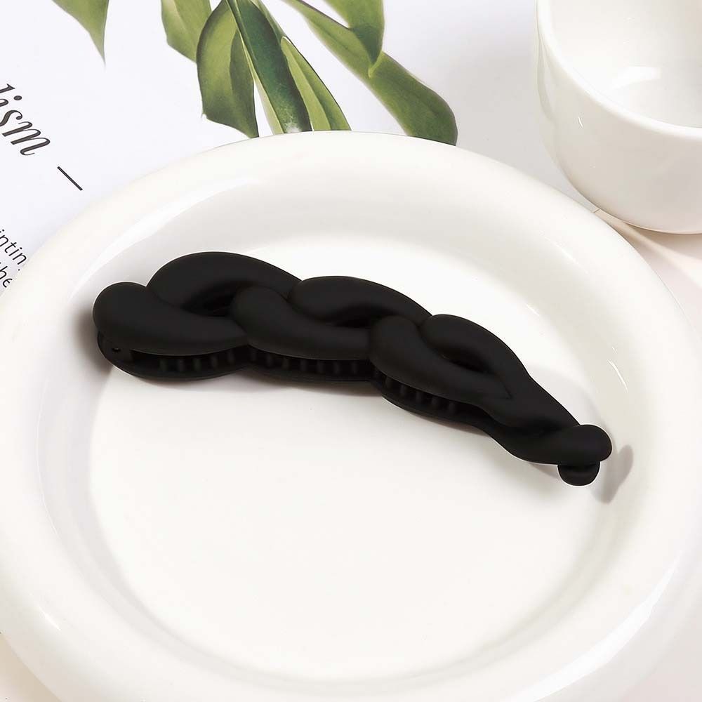 Frosted Hair Twist Hair Pin Cross Matte Hair Clip Crab Fashion Plastic Banana Clip  Daily