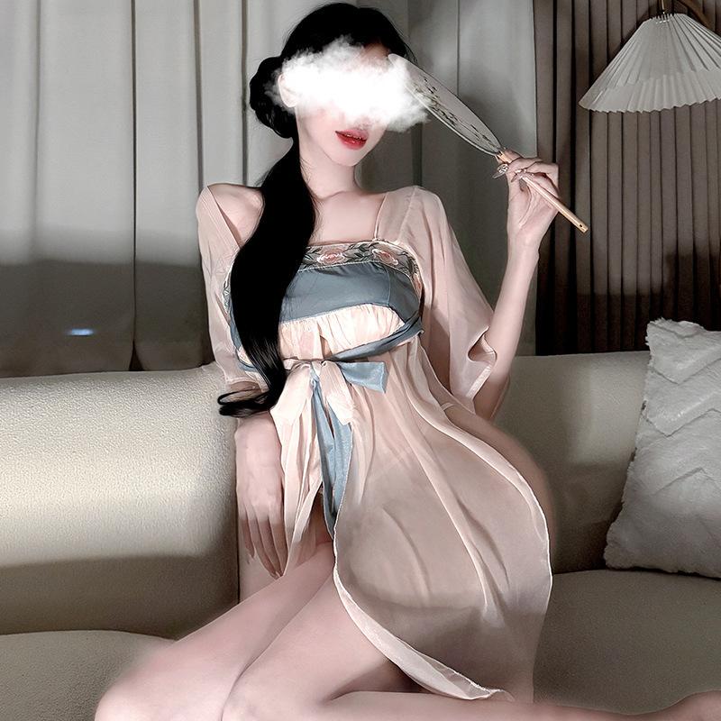 Sexy underwear national style large size antique style pure desire belly pocket temptation court style classical Hanfu fun underwear set