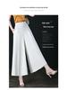 2024 Women's High Waist Wide Leg Nine-Point Skirt Pants - Spring/Summer Slimming Casual Swing Fit