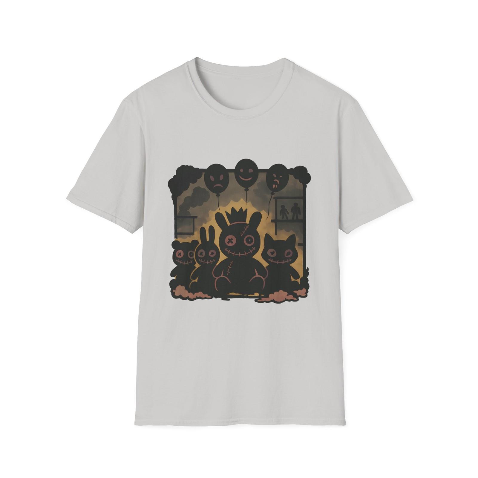 Unisex Softstyle Goth Plush T-Shirt Mens Womens Tees Top – Creepy Cute, L