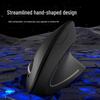 Ergonomic Optical Bluetooth Vertical Mouse with Side Buttons, Power-Saving, Long Battery Life for Gaming and Office Use.