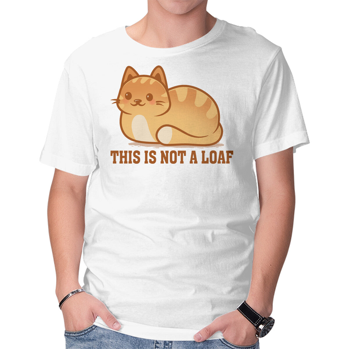 Unisex Crew Neck T-Shirt This Is Not A Loaf Graphic Short Sleeve Casual Tee XL