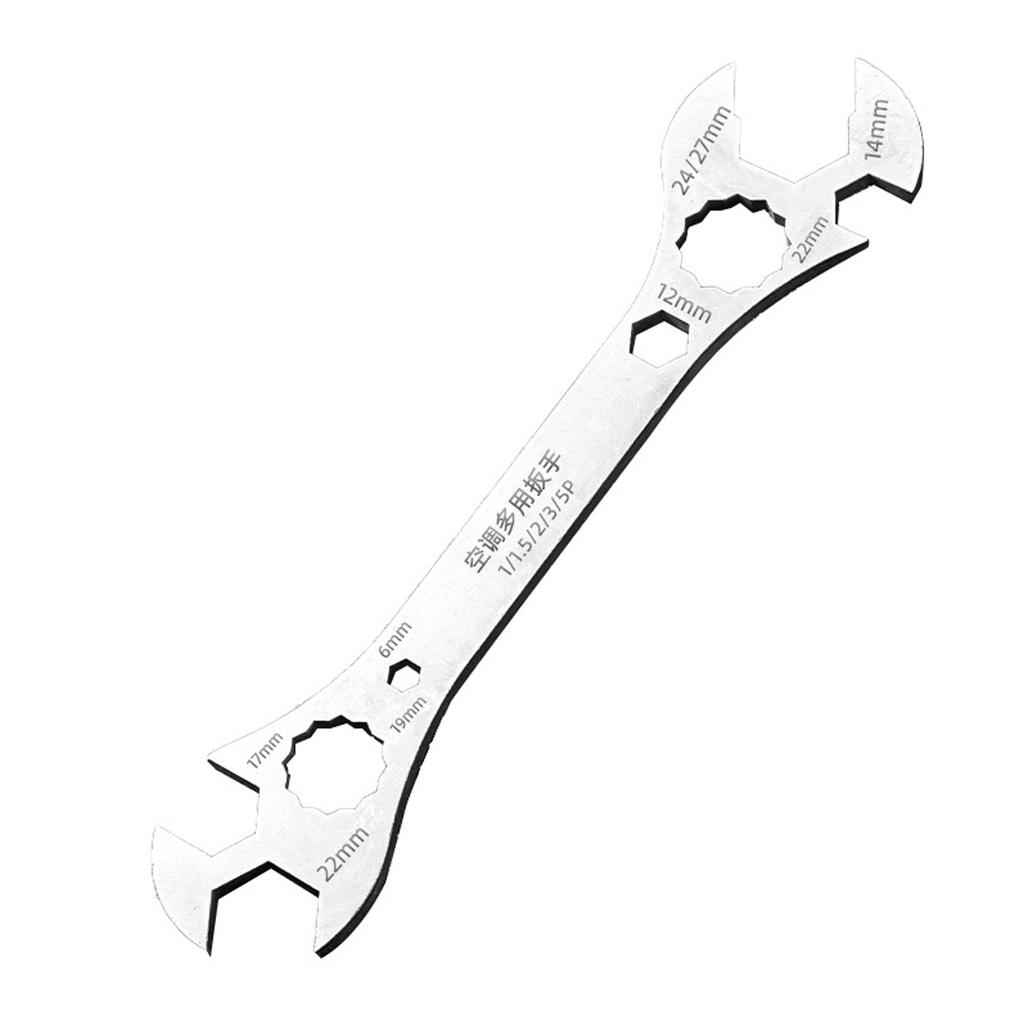 Multi Functional Air Conditioner Wrench Open End Wrench Set Ultra-thin Flat Wrench Tool Multi-Function Double-End Fixed Wrench