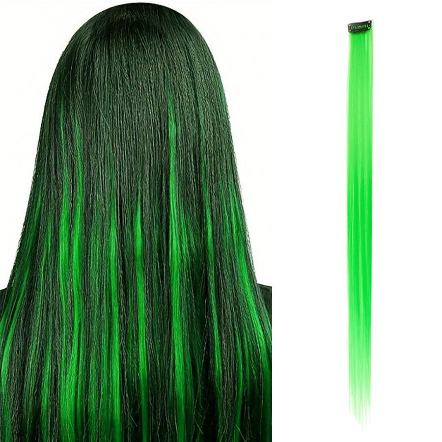 Colorful Invisible Clip-In Hair Extension: High-Temperature Silk for Highlighted Straight Hair