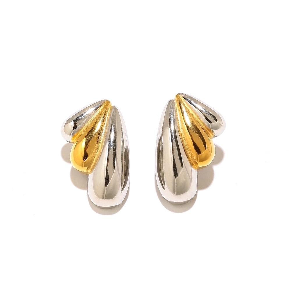 Yingtai 18K Gold Stainless Steel Stud Earrings with Vacuum Electroplating