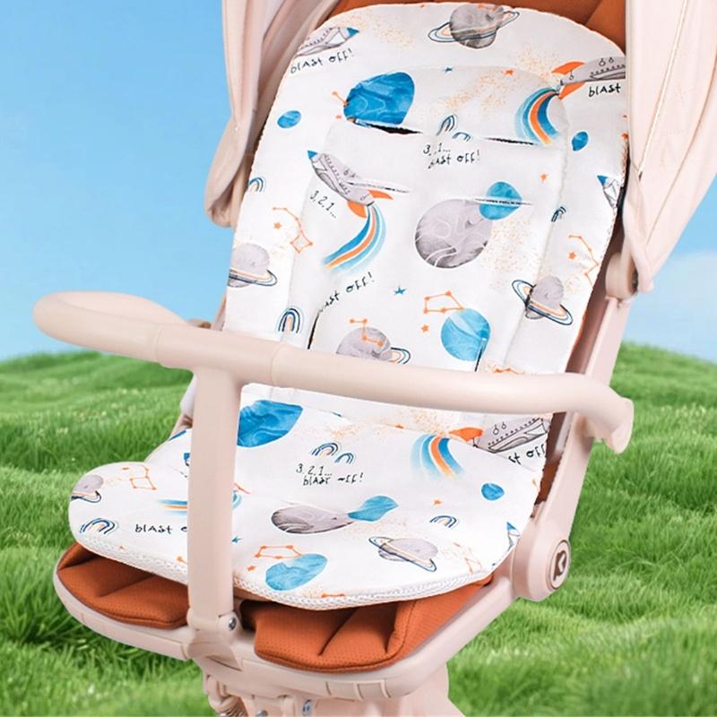 Strollers Seat Liner with Printed Pattern Pushchair Mattress Chair Pad Baby Carriers Cushion Seat Pad Infant Supply