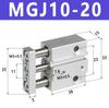 SMC Micro Guide Rod Cylinder MGJ/TCM6/MGJ-10-5 MGJ-10-15-20-25-30-40 Small Three-rod Cylinder