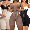Women's Plus Size High Waist Tummy Control Body Shaper Fajas Colombianas BBL Shapewear Compression Bodysuit With Hooks and Zipper