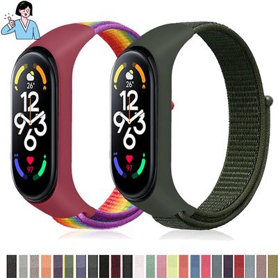 Nylon Strap For Xiaomi Mi Band 6 Bracelet Watchband Pulsera Correa Strap Miband Bracelet Wristband Sport Loop Mi Band 7 6 5 4 3