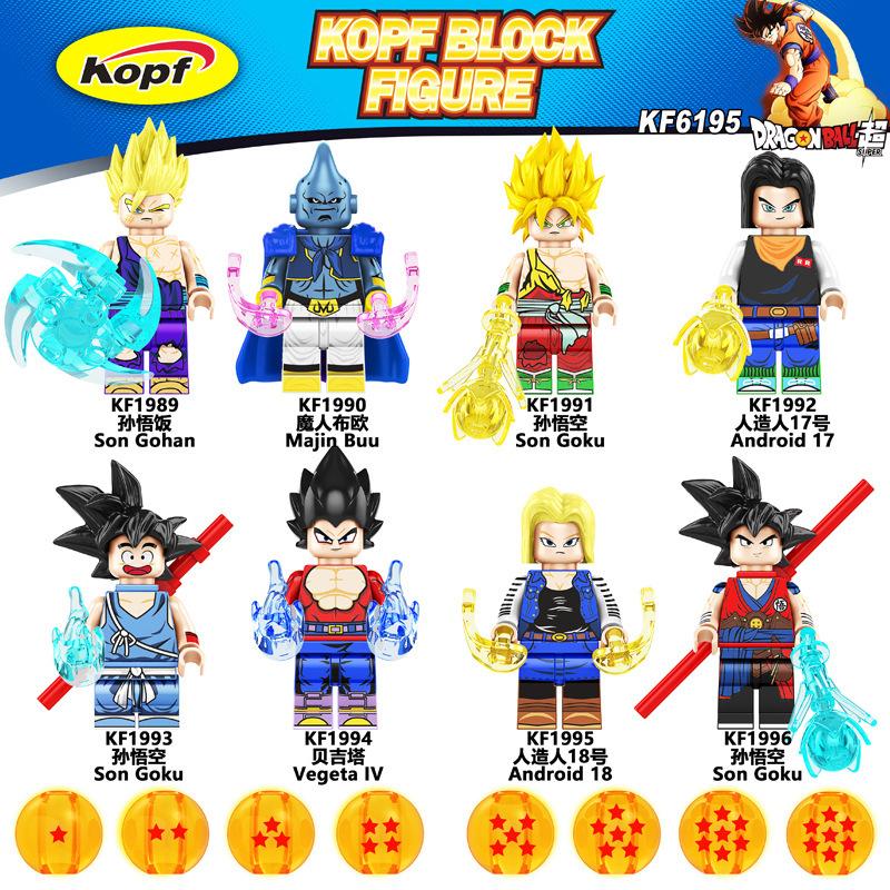 Dragon Ball Building Blocks Figures Set KF6142 6158 6165 6193 6195 Anime Mini Action Figures Toys for Kids Gift