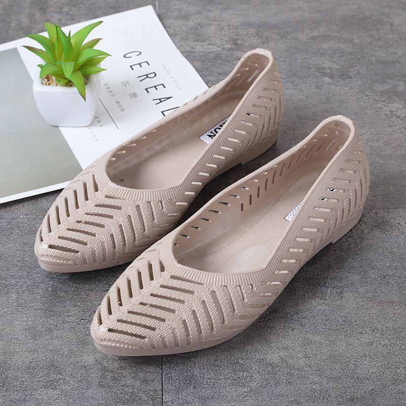 New Four Seasons Shoes Women's Shallow Sandals Women's Anti Slip Outing Student Casual Single Shoes Women